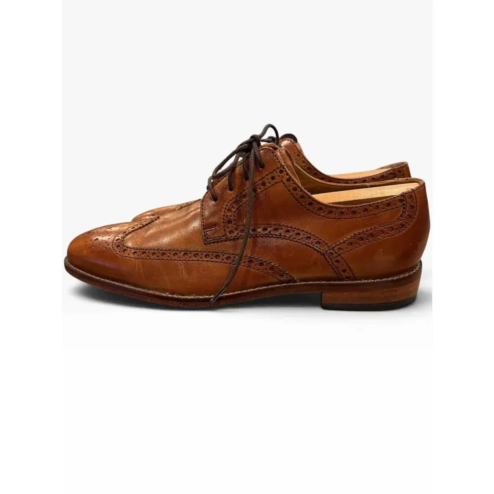 Cole Haan Air Giraldo Wingtip Oxford Shoes Size 9 M British Tan Leather C09303